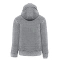 Slub Grey - Back - Kariban Mens Vintage Heather Sherpa Lined Fleece Jacket