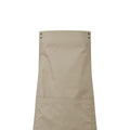 Khaki - Back - Premier Unisex Adult Swap & Pop Customizable Full Apron