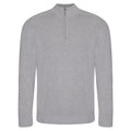 Heather Grey - Front - Ecologie Unisex Adult Wakhan Knitted Quarter Zip Sweatshirt