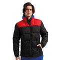 Black-Red - Side - 2786 Mens Fourteener Box Quilted Padded Jacket