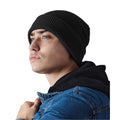 Black - Back - Beechfield Heritage Beanie