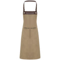 Khaki-Brown - Front - Premier Unisex Adult Espresso Full Apron