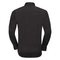 Black - Back - Russell Collection Mens Easy-Care Fitted Long-Sleeved Shirt