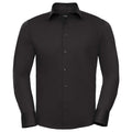 Black - Front - Russell Collection Mens Easy-Care Fitted Long-Sleeved Shirt