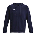 Midnight Navy - Front - Under Armour Unisex Adult Rival Fleece Full Zip Hoodie