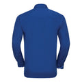 Bright Royal Blue - Back - Russell Collection Mens Poplin Easy-Care Long-Sleeved Shirt