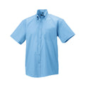 Bright Sky - Front - Russell Collection Mens Ultimate Non-Iron Short-Sleeved Shirt