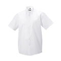 White - Front - Russell Collection Mens Ultimate Non-Iron Short-Sleeved Shirt