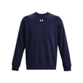 Midnight Navy - Front - Under Armour Unisex Adult Rival Fleece Crew Neck Sweatshirt