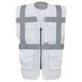 White - Front - Yoko Unisex Adult Executive Hi-Vis Waistcoat