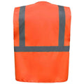 Orange - Back - Yoko Unisex Adult Executive Hi-Vis Safety Waistcoat