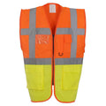 Orange-Yellow - Front - Yoko Unisex Adult Executive Hi-Vis Safety Waistcoat