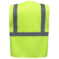 Yellow - Back - Yoko Unisex Adult Executive Hi-Vis Safety Waistcoat