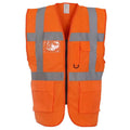 Orange - Front - Yoko Unisex Adult Executive Hi-Vis Safety Waistcoat