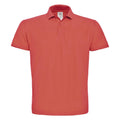 Pixel Coral - Front - B&C Mens ID.001 Cotton Polo Shirt