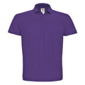 Purple - Front - B&C Mens ID.001 Cotton Polo Shirt