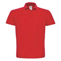 Red - Front - B&C Mens ID.001 Cotton Polo Shirt