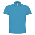 Atoll Blue - Front - B&C Mens ID.001 Cotton Polo Shirt