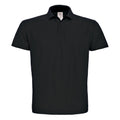 Black - Front - B&C Mens ID.001 Cotton Polo Shirt