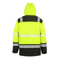 Fluorescent Yellow-Black - Back - SAFE-GUARD by Result Unisex Adult Extreme Tech Printable Safety Soft Shell Jacket