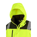 Fluorescent Yellow-Black - Side - SAFE-GUARD by Result Unisex Adult Extreme Tech Printable Safety Soft Shell Jacket