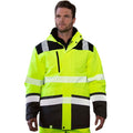 Fluorescent Yellow-Black - Lifestyle - SAFE-GUARD by Result Unisex Adult Extreme Tech Printable Safety Soft Shell Jacket