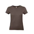 Brown - Front - B&C Womens-Ladies E190 T-Shirt