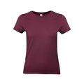 Burgundy - Front - B&C Womens-Ladies E190 T-Shirt