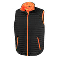 Black-Orange - Front - Result Unisex Adult Thermoquilt Gilet