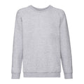 Heather Grey - Front - Fruit of the Loom Childrens-Kids Classic Raglan Sweatshirt