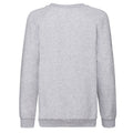 Heather Grey - Back - Fruit of the Loom Childrens-Kids Classic Raglan Sweatshirt