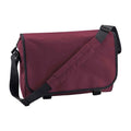 Burgundy - Front - Bagbase Flap Top 11L Messenger Bag