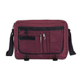 Burgundy - Back - Bagbase Flap Top 11L Messenger Bag