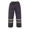 Navy - Front - Yoko Unisex Adult Waterproof Hi-Vis Over Trousers