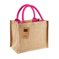 Natural-Fuchsia - Back - Westford Mill Mini Jute Gift Bag