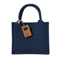 Navy - Front - Westford Mill Mini Jute Gift Bag