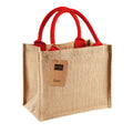 Natural-Bright Red - Back - Westford Mill Mini Jute Gift Bag