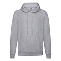 Heather Grey - Front - Fruit of the Loom Unisex Adult Lightweight Hooded Sweatshirt