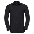 Black - Front - Russell Collection Mens Ultimate Stretch Long-Sleeved Shirt