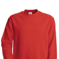 Red - Back - B&C Unisex Adult Set-in Sweatshirt