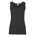 Black - Front - Fruit of the Loom Womens-Ladies Valueweight Lady Fit Vest Top