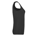 Black - Side - Fruit of the Loom Womens-Ladies Valueweight Lady Fit Vest Top