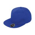 Sapphire Blue - Front - Result Headwear Bronx Original Flat Peak Snapback Cap