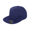 Navy - Front - Result Headwear Bronx Original Flat Peak Snapback Cap