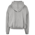 Heather Grey - Back - Build Your Brand Mens 90s Full Zip Hoodie