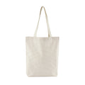 Red - Front - Westford Mill Striped Organic Cotton Tote Bag