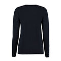 Navy - Back - Kustom Kit Womens-Ladies Arundel Crew Neck Classic Long-Sleeved Cardigan