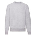 Grey - Front - Fruit of the Loom Unisex Adult Classic Heather Raglan Sweatshirt