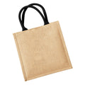 Natural-Black - Back - Westford Mill Midi Jute Tote Bag