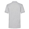 Heather Grey - Back - Fruit of the Loom Mens 65-35 Heavyweight Polo Shirt